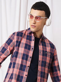 The Indian Garage Co Men Regular Fit Checked Casual Shirt