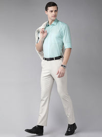 Park Avenue Men Blue Gingham Checked Pure Cotton  Slim Fit Formal Shirt