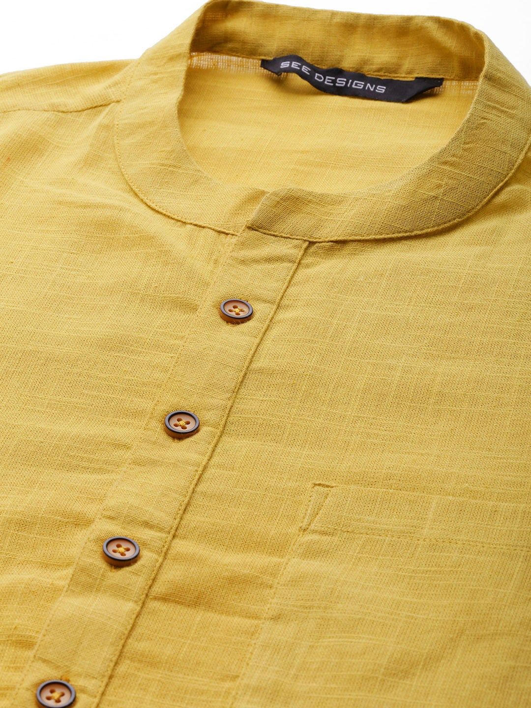 See Designs Men Yellow Kurta