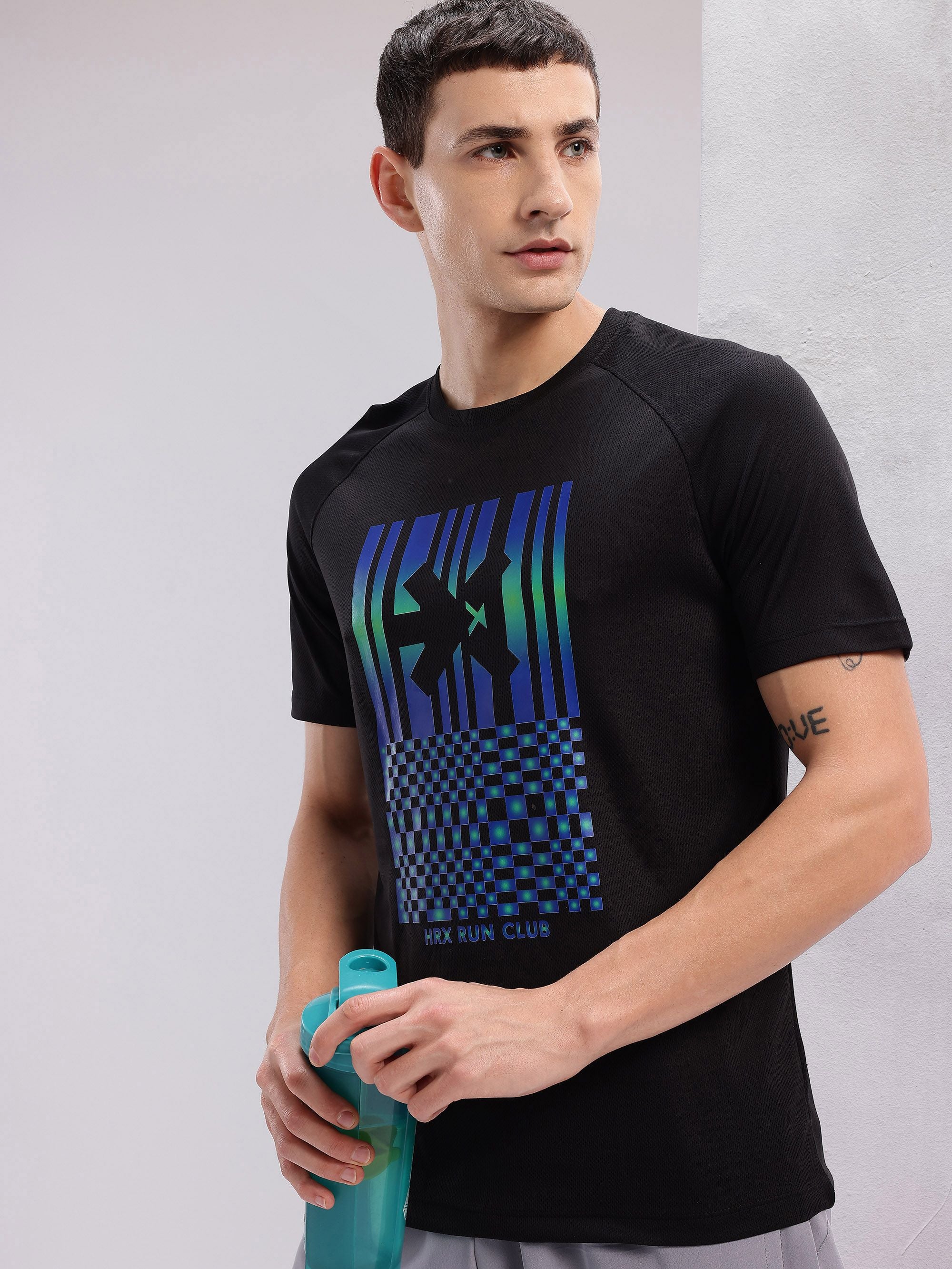 HRX by Hrithik Roshan Men Brand Logo Printed Rapid-Dry Running T-shirt
