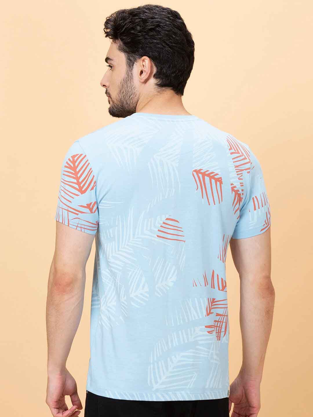 Being Human Tropical Printed Round Neck Casual T-shirt