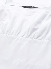STREET 9 White Puff Sleeves Blouson Top