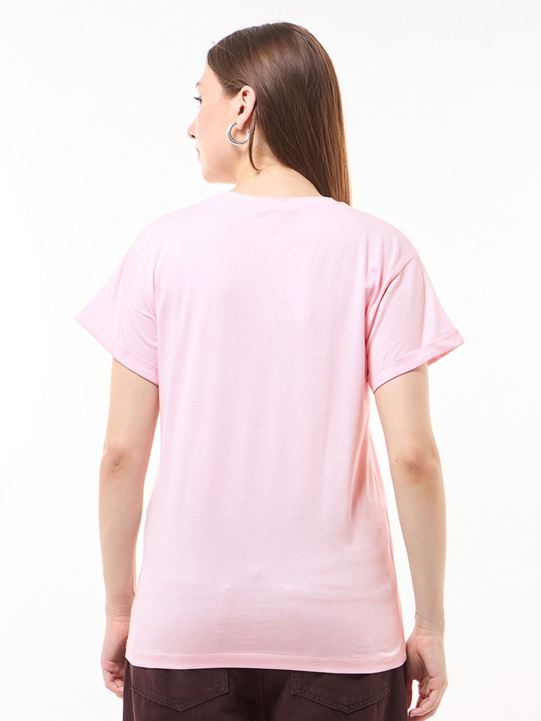 Bewakoof Women Typography Printed Round Neck Pure Cotton Relaxed Fit T-shirt