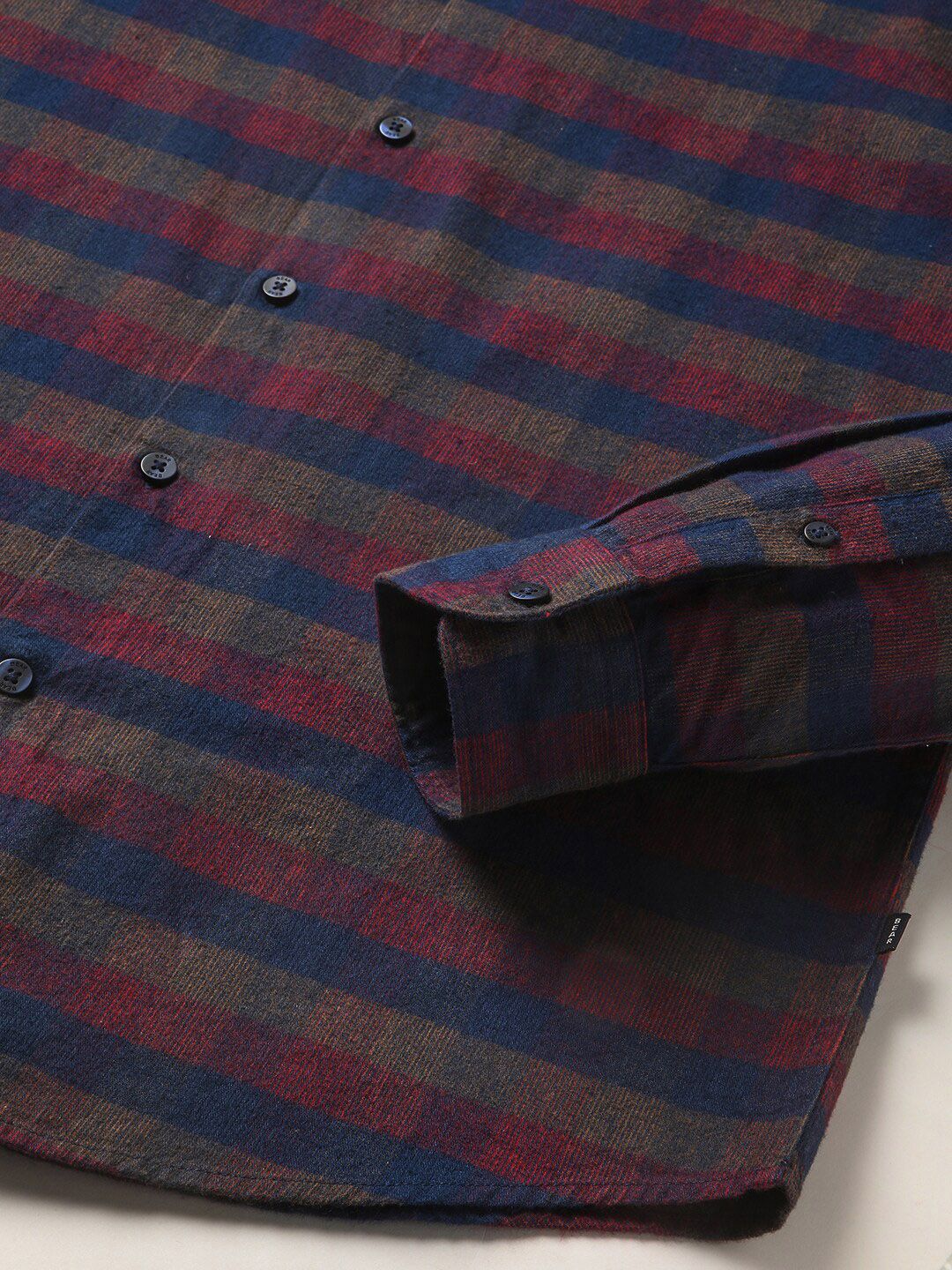 THE BEAR HOUSE Tartan Checks Slim Fit Pure Cotton Casual Shirt