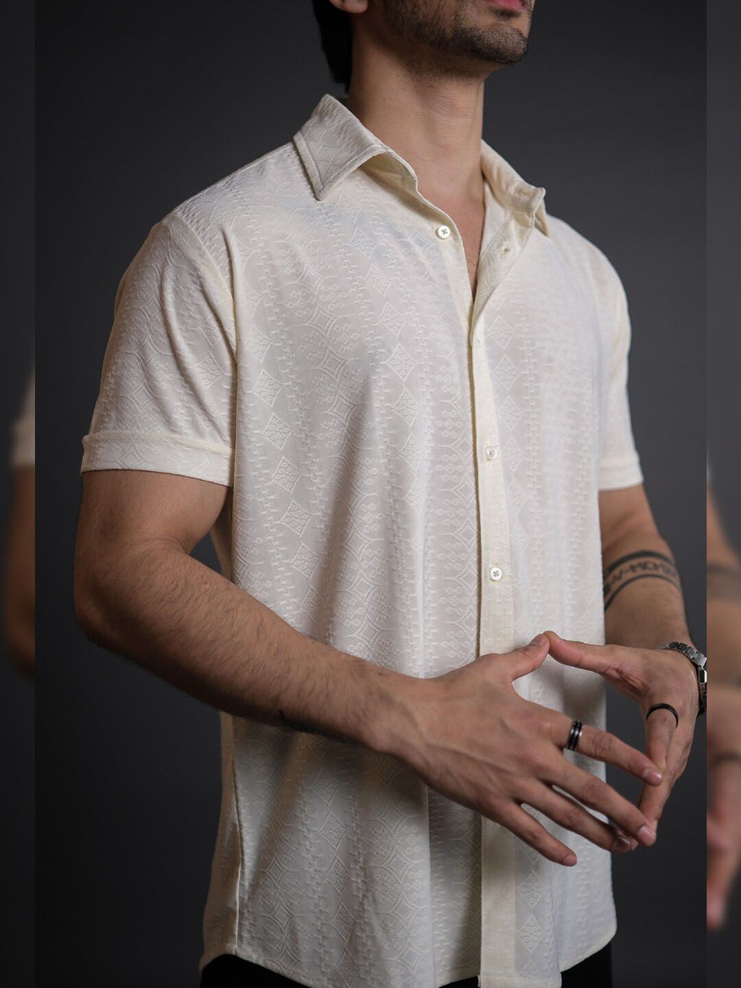 Powerlook India Ethnic Motifs Spread Collar Casual Shirt