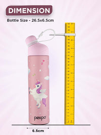 Pexpo Pico Pink Printed Thermosteel ISI Certified Hot Unicorn Flask Water Bottle 500ml