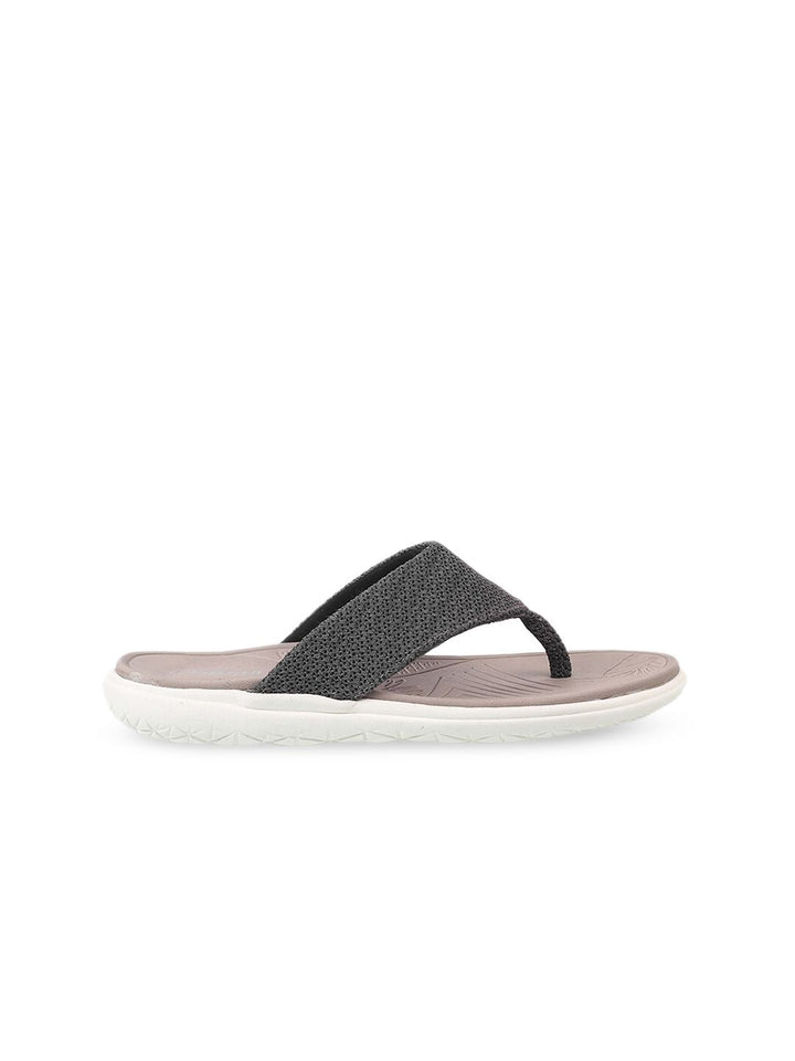 Mochi Women Grey Open Toe Flats
