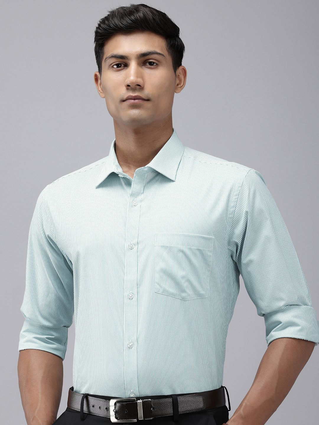 Park Avenue Slim Fit Opaque Striped Easy Care Formal Shirt
