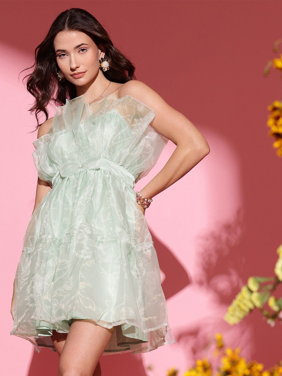 STREET 9 Strapless Sleeveless Fit & Flare Dress