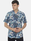 Bene Kleed Men Blue Slim Fit Printed Casual Shirt