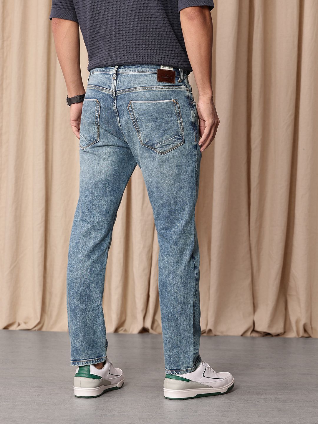 Mr Bowerbird Men Slim Fit Mid-Rise Heavy Fade Stretchable Jeans