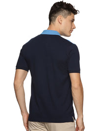 ADRO Colourblocked Cotton Polo Collar T-shirt