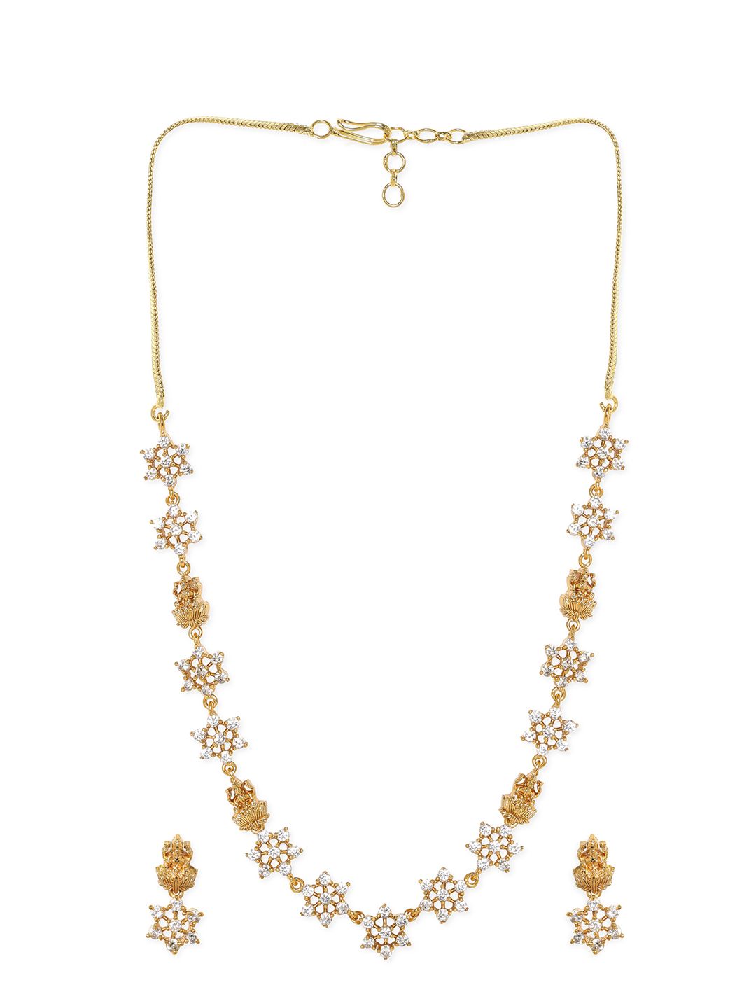 Rubans Gold-Plated AD Stone Jewellery Set
