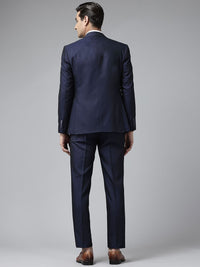Park Avenue Men Self Design Super Slim Fit Single-Breasted 3-Piece Party Suit