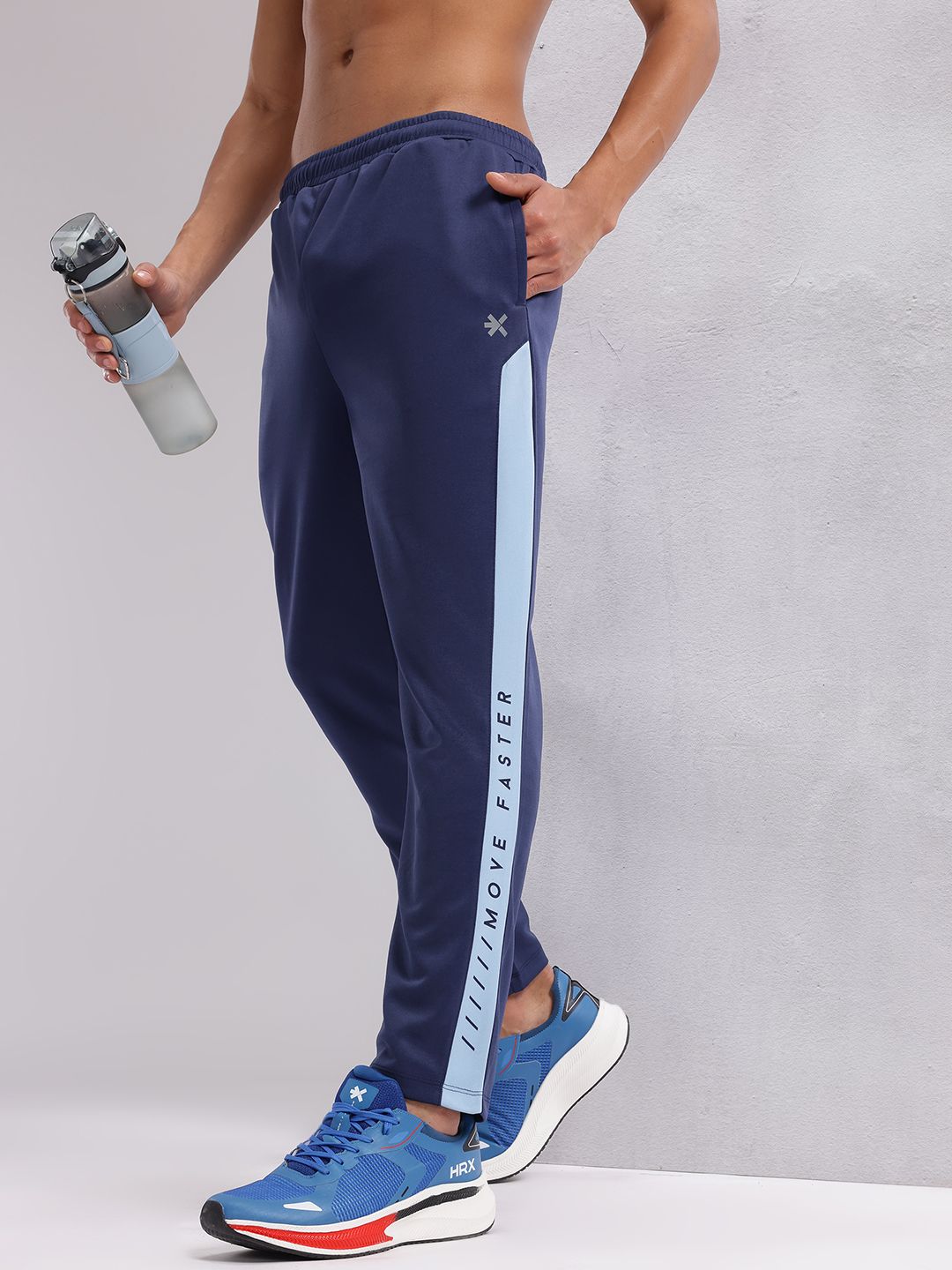 HRX by Hrithik Roshan Men Contrast Taping Rapid-Dry Running Track Pants