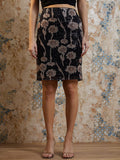 Athena Black Floral Sequence Skirt