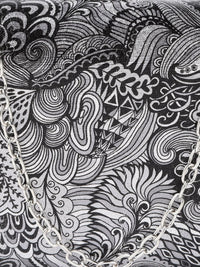 Lino Perros Black & Silver-Toned Printed Box Clutch with Detachable Sling Strap