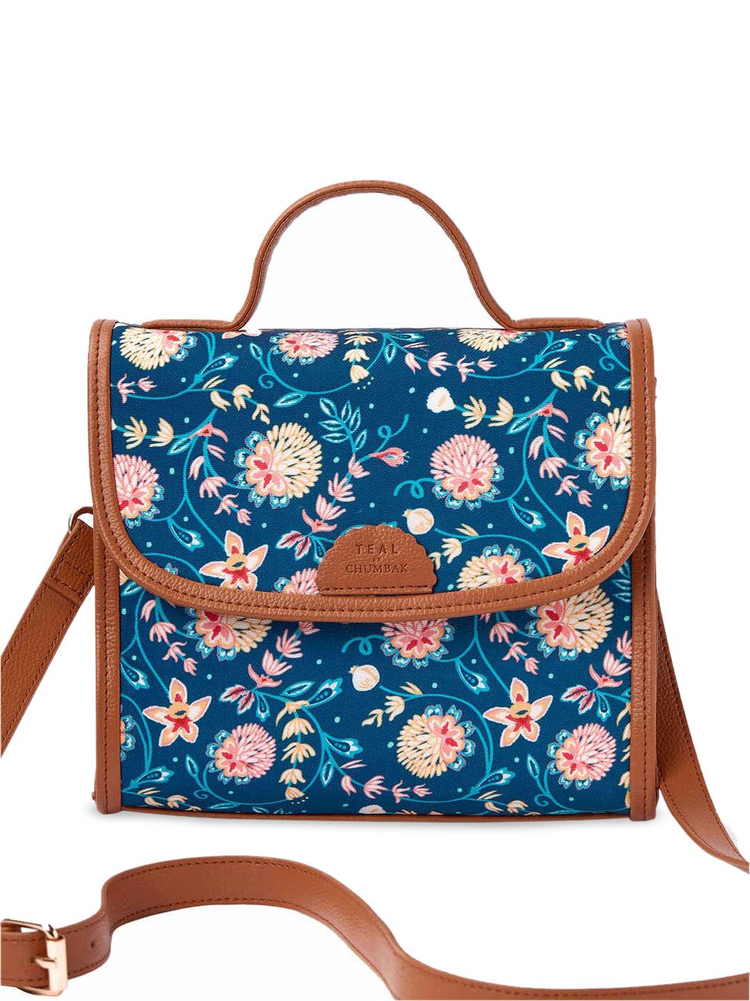 TEAL BY CHUMBAK Floral Printed Sling Bag