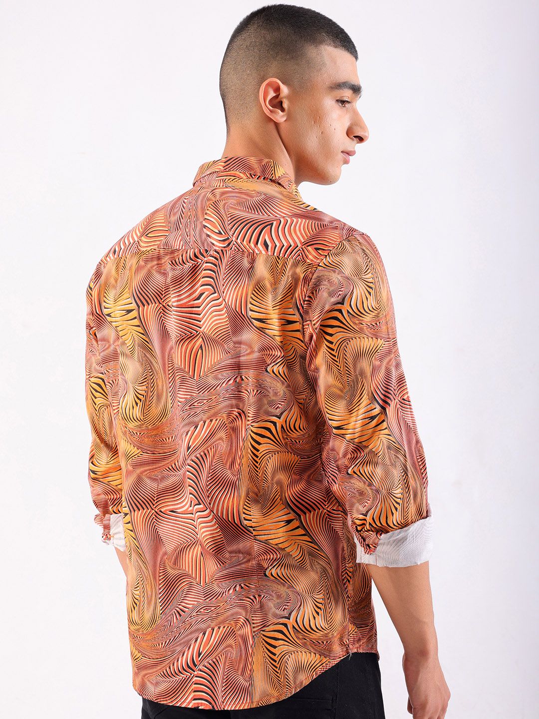 The Indian Garage Co Slim Fit Printed Opaque Casual Shirt