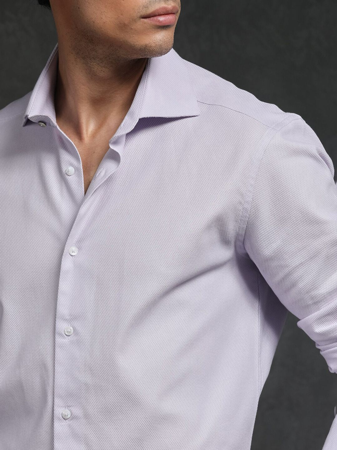 RARE RABBIT Men Comb-1 Slim Fit Textured Cotton Shirt
