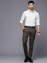 Raymond Men Checked Slim Fit Formal Trousers