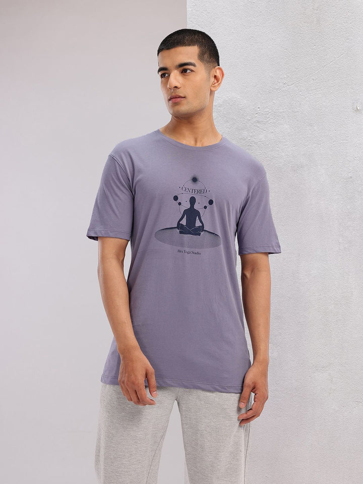 HRX by Hrithik Roshan Graphic Printed Pure Cotton Yoga T-shirt