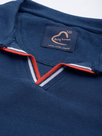 Menjadi T-Shirt Kapas Polo Polo Lelaki Manusia Biru