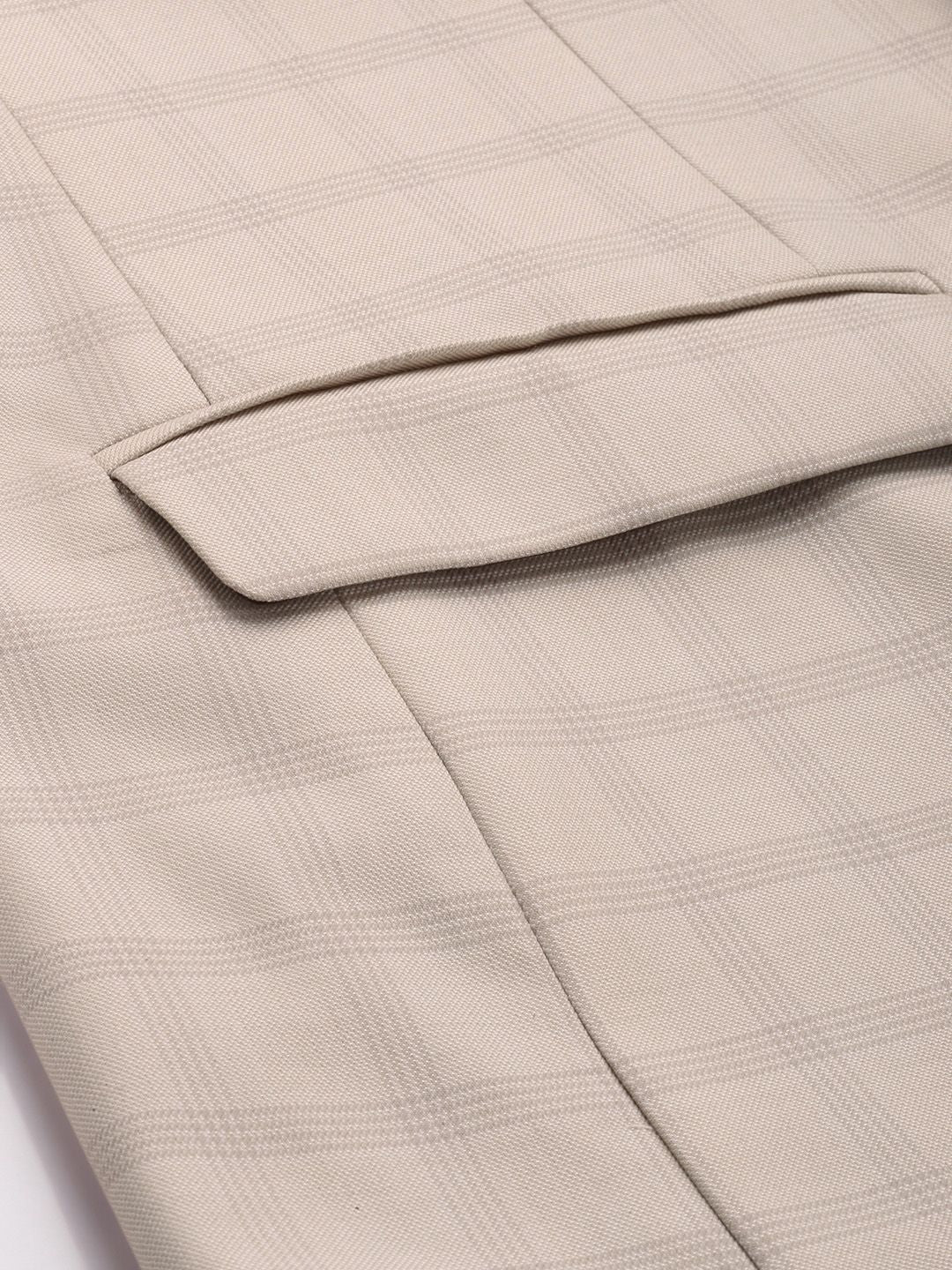 Raymond Contemporary Fit Single-Breasted Checked Formal Blazers