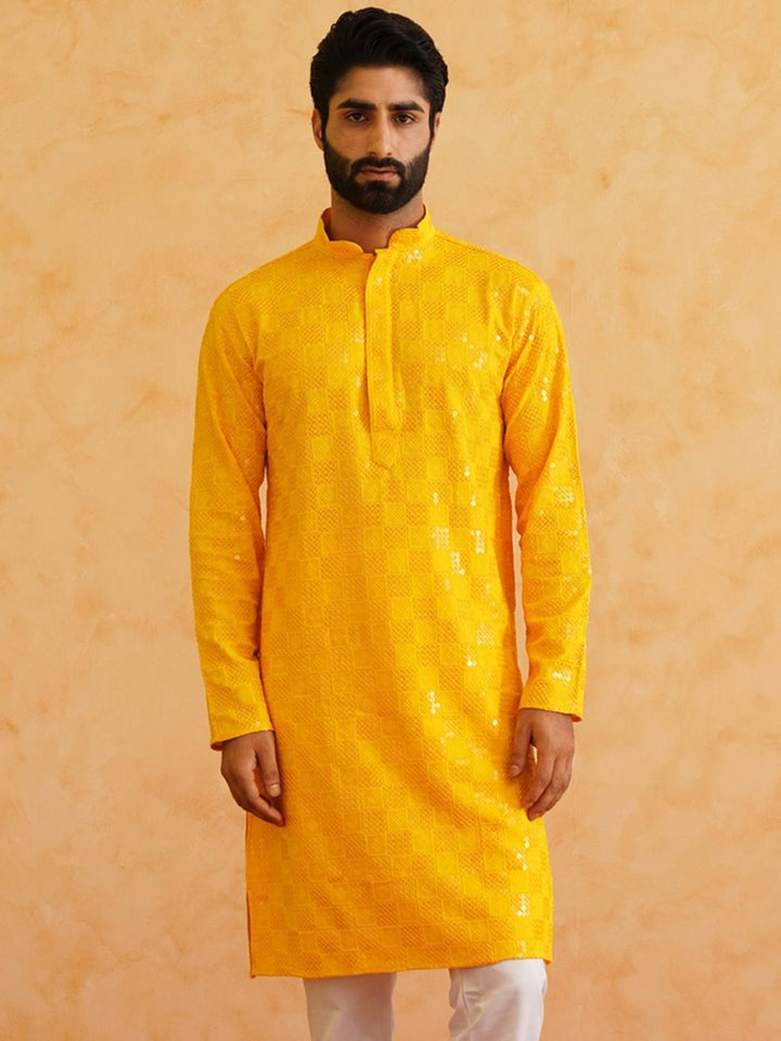 SOJANYA Kurta Lurus Bersulam Labuci Mandarin Kapas Bersulam