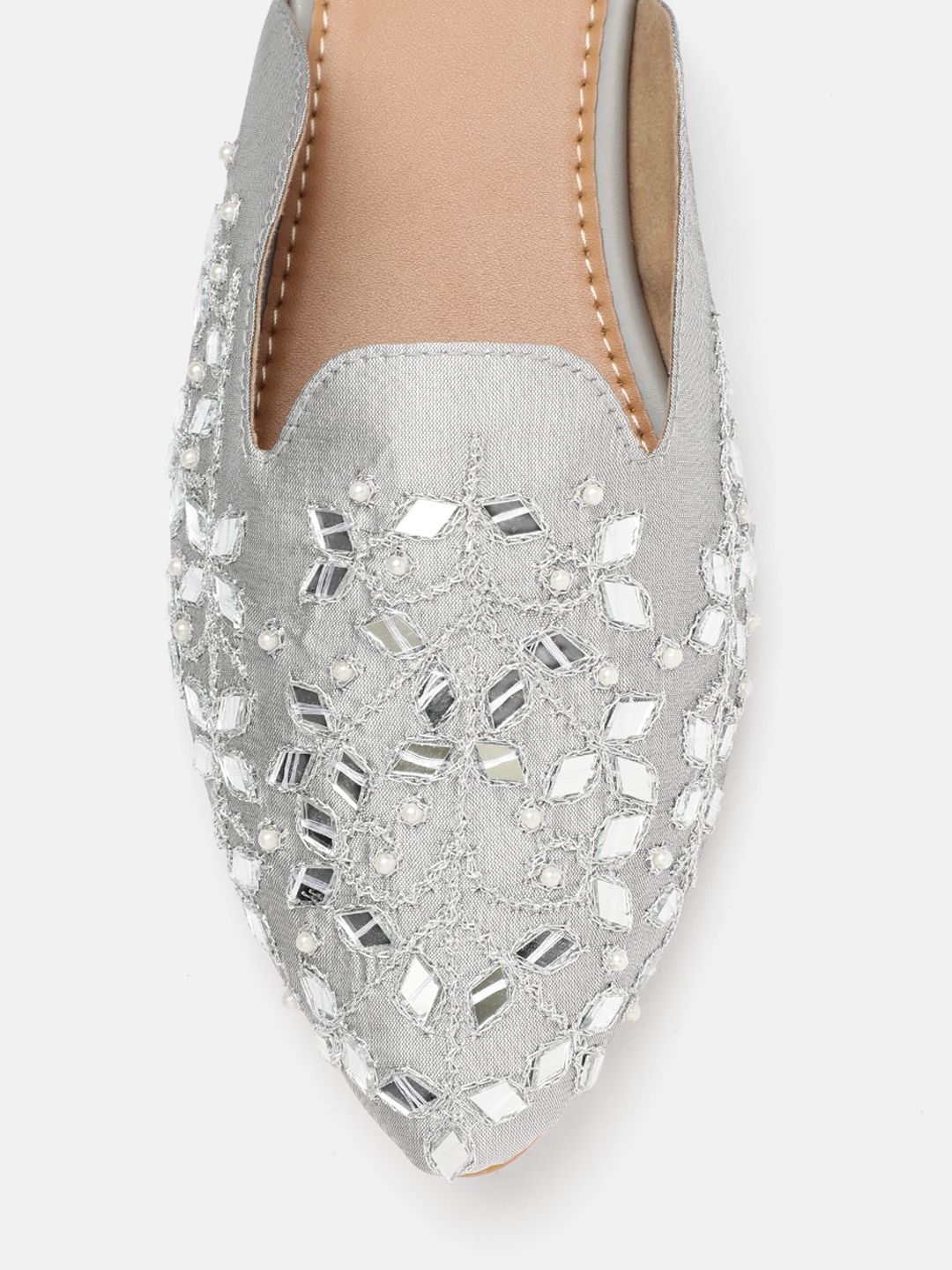 House of Pataudi Women Ethnic Embellished Mules