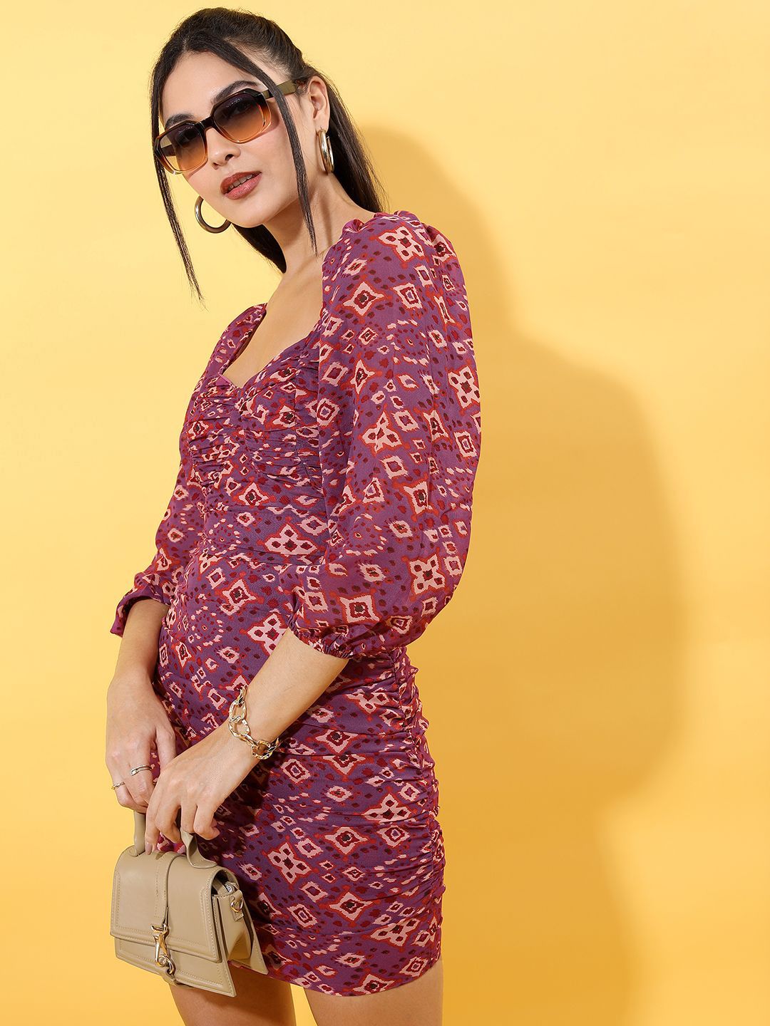 Tokyo Talkies Women Ethnic Printed Bodycon Mini Dress