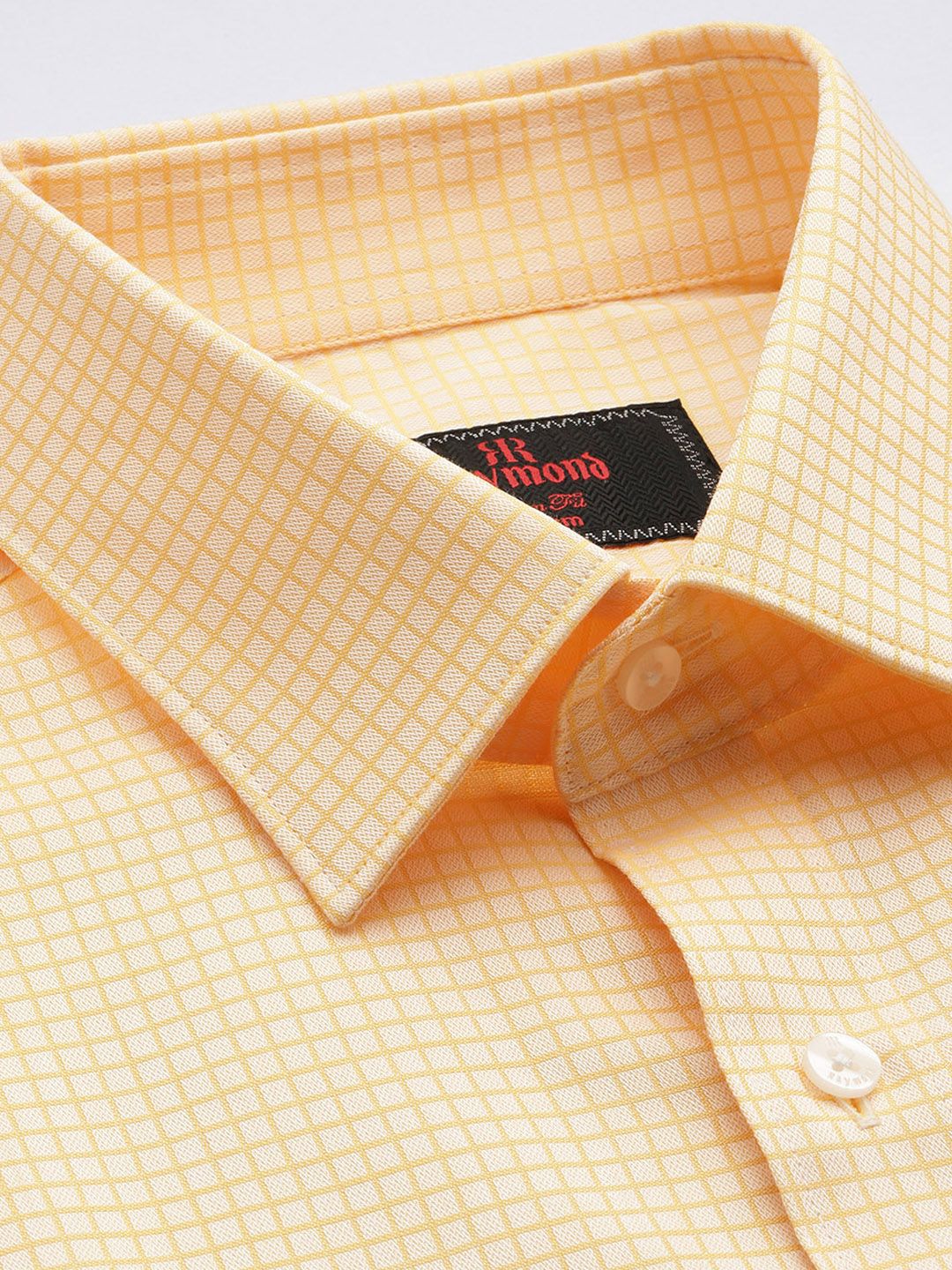 Raymond Slim Fit Self Checked Pure Cotton Formal Shirt