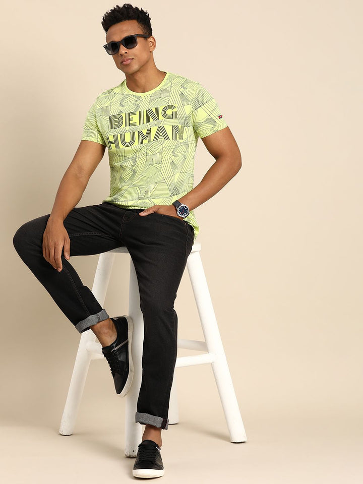 Being Human Typography Printed Pure Cotton T-shirt