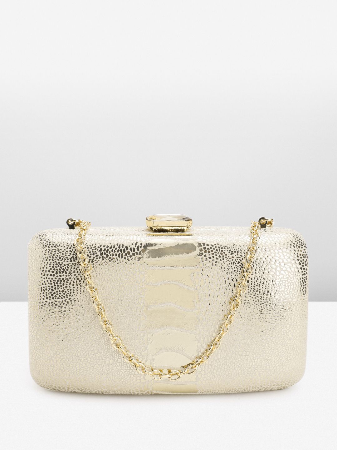 Lino Perros Snake Skin Textured Box Clutch