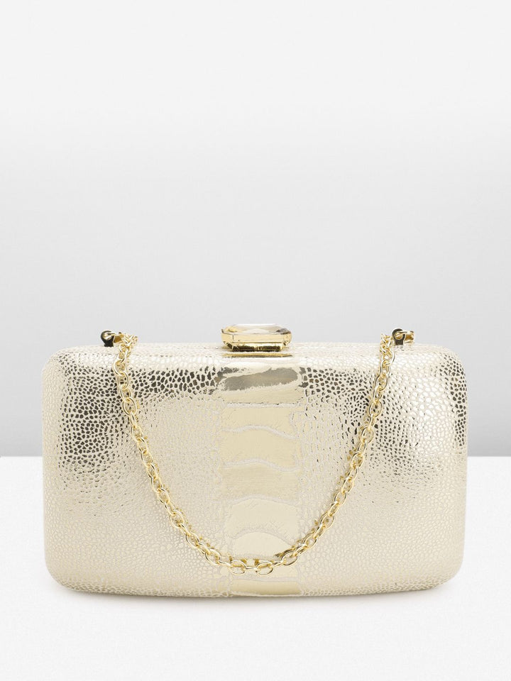 Lino Perros Snake Skin Textured Box Clutch