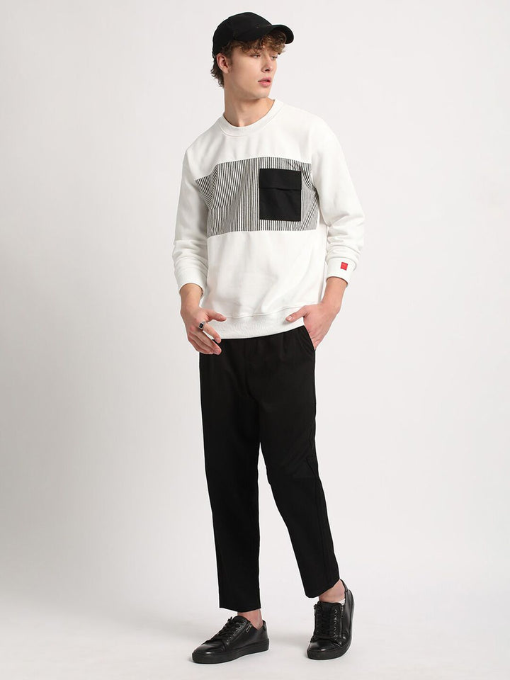 THE BEAR HOUSE Striped Round Neck Sweatshirt