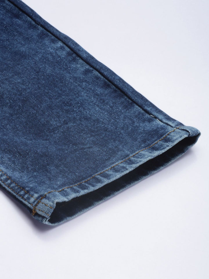 The Indian Garage Co Men Slim Straight Fit Light Fade Stretchable Jeans