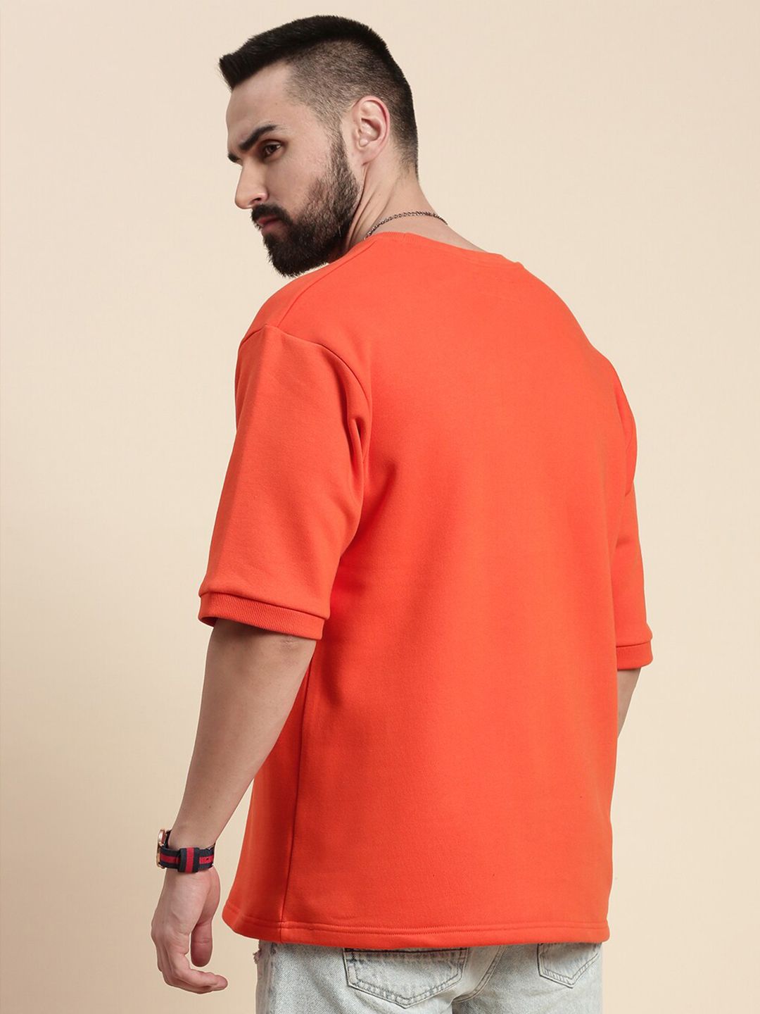 DILLINGER Round Neck Oversized Fleece Sweatshirt