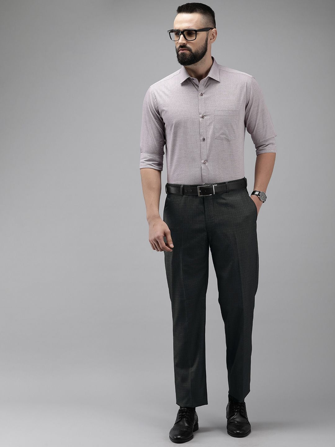 Park Avenue Men Mid-Rise Formal Trousers
