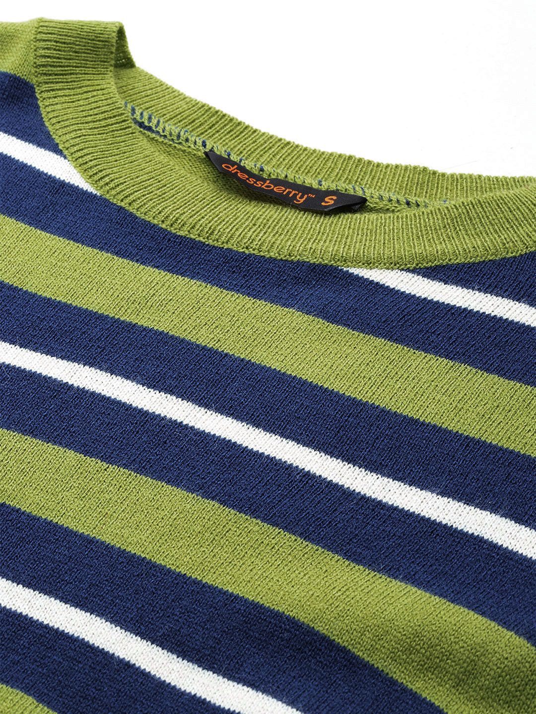 DressBerry Pure Acrylic Striped Pullover