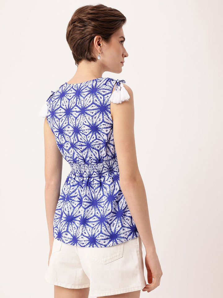 DressBerry Dyed Daze Smocked Peplum Top