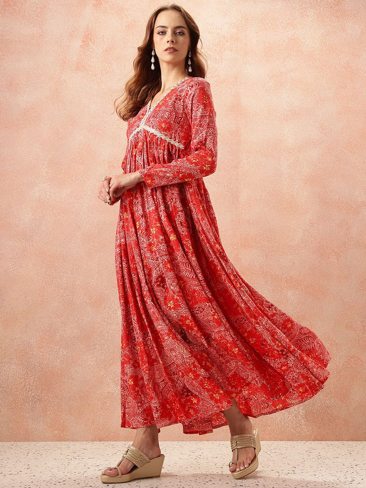 all about you Lace Taping Ethnic Dress