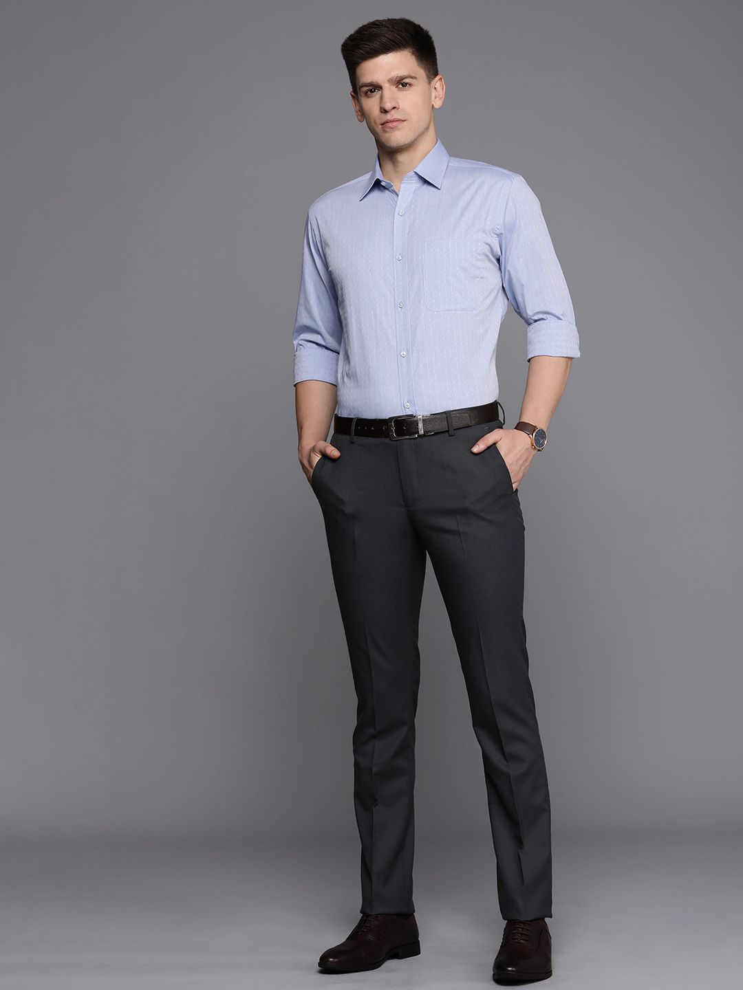 Raymond Men Slim Fit Pure Cotton Formal Shirt