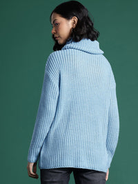 DressBerry Self-Striped Drop-Shoulder Sleeves Pullover
