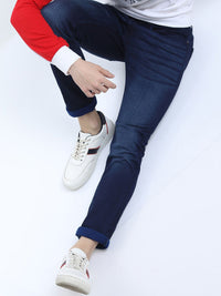 LOCOMOTIVE Men Blue Slim Fit Clean Look Light Fade Stretchable Jeans