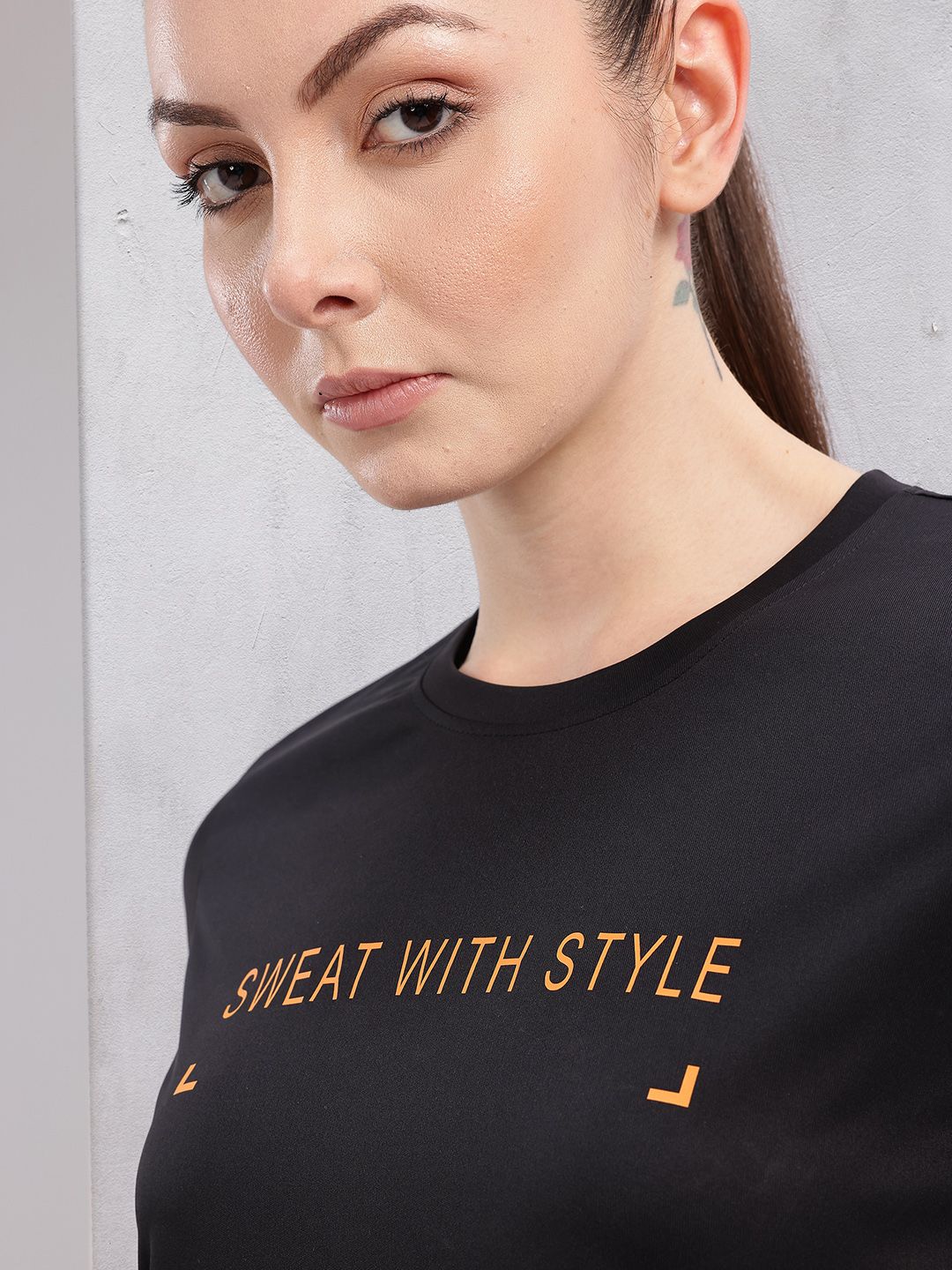 HRX by Hrithik Roshan Printed Contrast Stitch Rapid-Dry Training T-shirt
