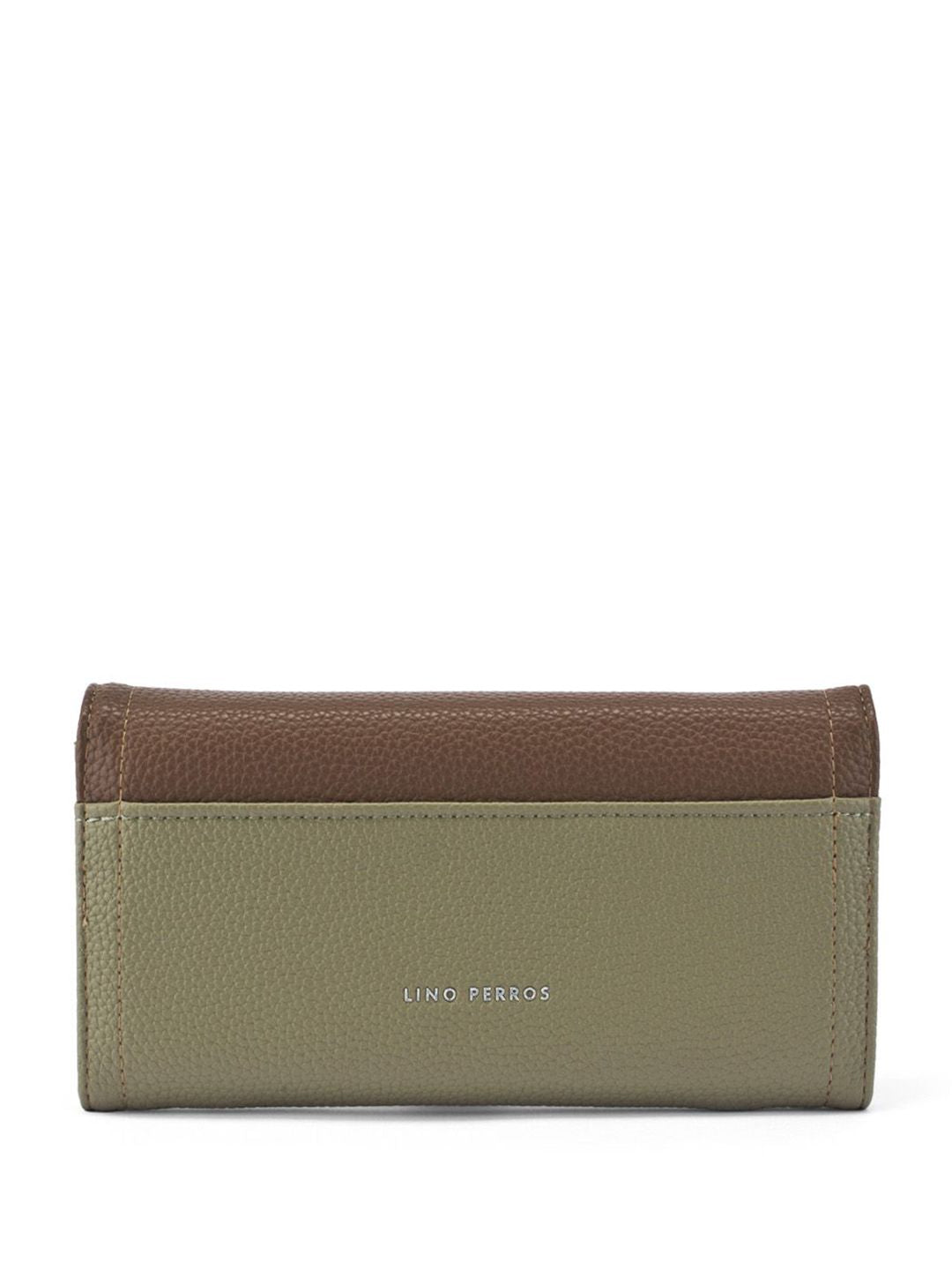 Lino Perros Women Buckle Detail Two Fold Wallet with SIM Card Holder