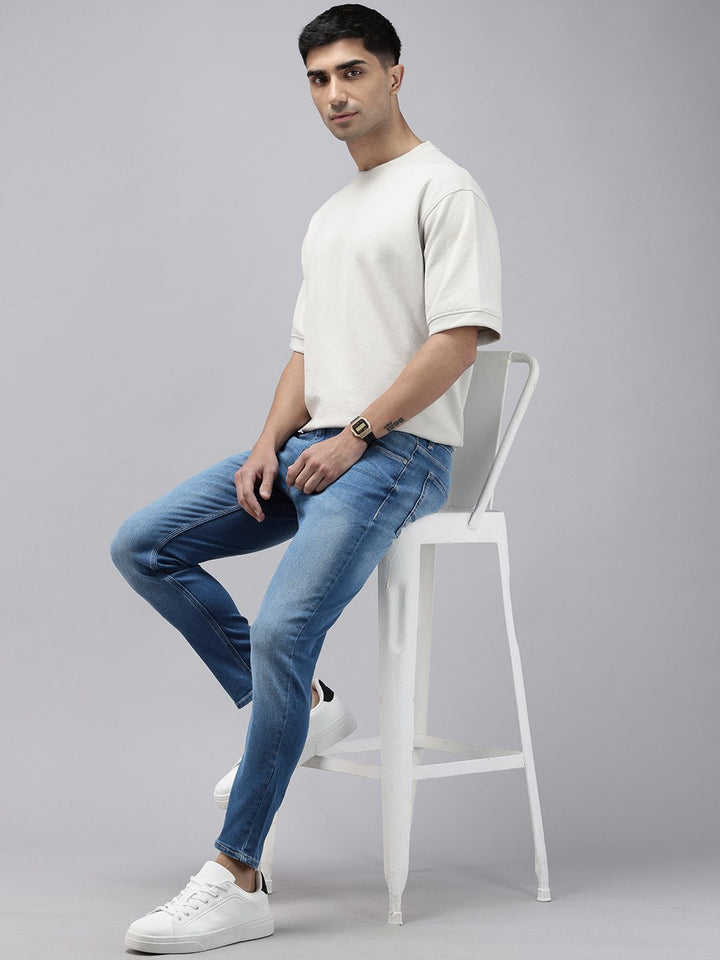 SPYKAR Men Kano Tapered Fit Light Fade Stretchable Jeans