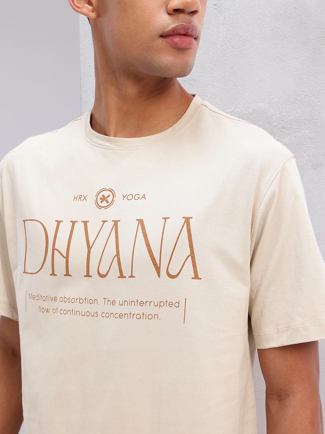 HRX by Hrithik Roshan Typography Print Pure Cotton Yoga T-shirt