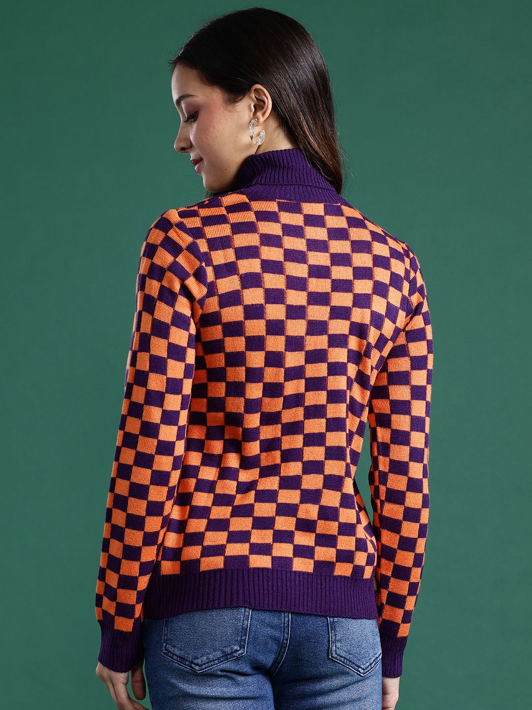 DressBerry Checked Acrylic Pullover